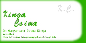 kinga csima business card